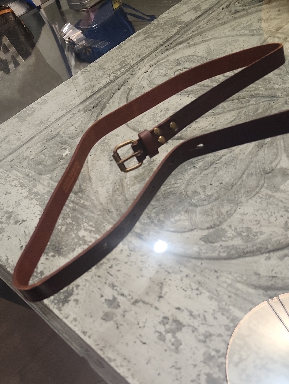 Scotch & Soda Men's Brown Leather Minimal belt